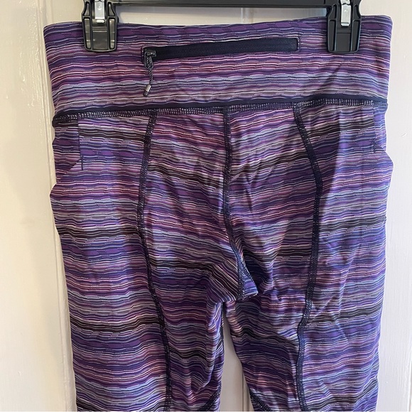 Lululemon Pace Rival Crop Space Dye Twist Ultra Violet/Naval Blue Leggings Sz 4 - Picture 10 of 14